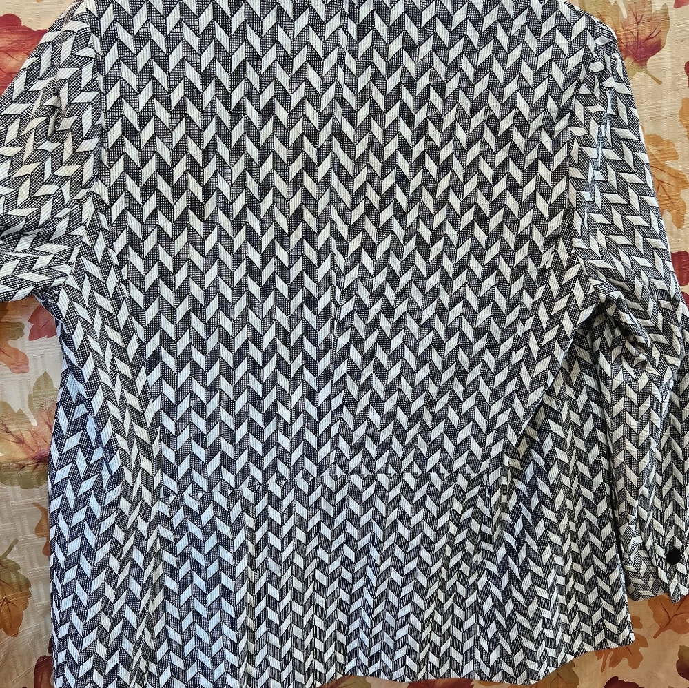 Anne Klein Chevron Patterned Blazer-size XL-New with Tags - Picture 2 of 13